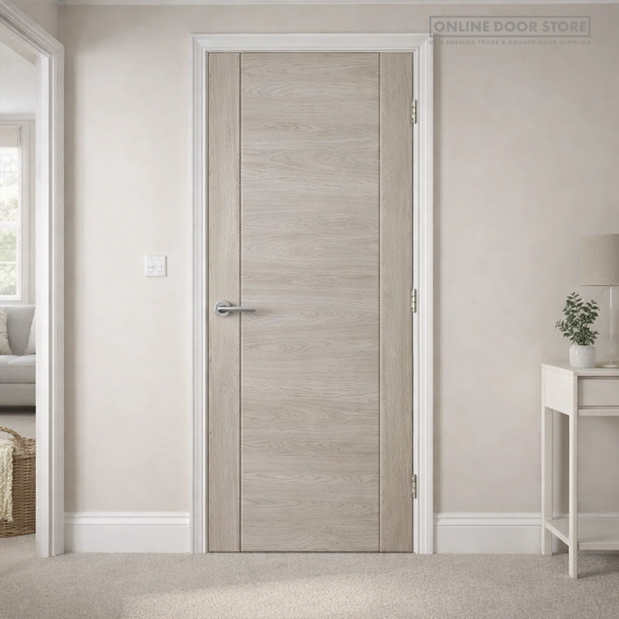 JB Kind Alabama Light Grey Laminated Internal Door - Image 2