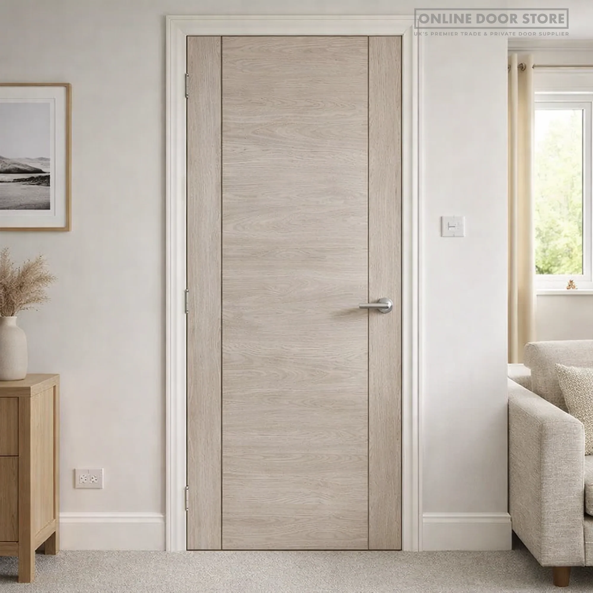 JB Kind Alabama Light Grey Laminated Internal FD 30 Fire Door - Image 2