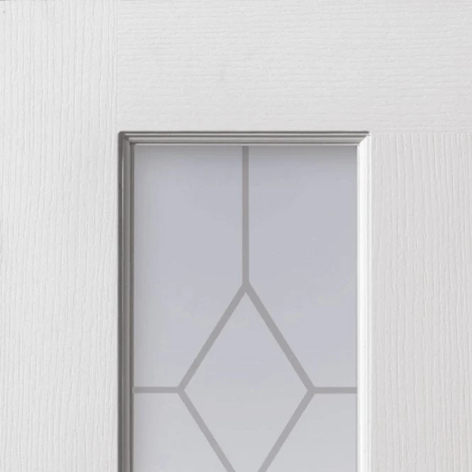 JB Kind Canterbury Grained 2 Light Etched Internal Glazed Door - Image 4