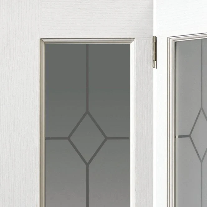 JB Kind Canterbury Grained Glazed Bi-fold Internal Door - Image 4
