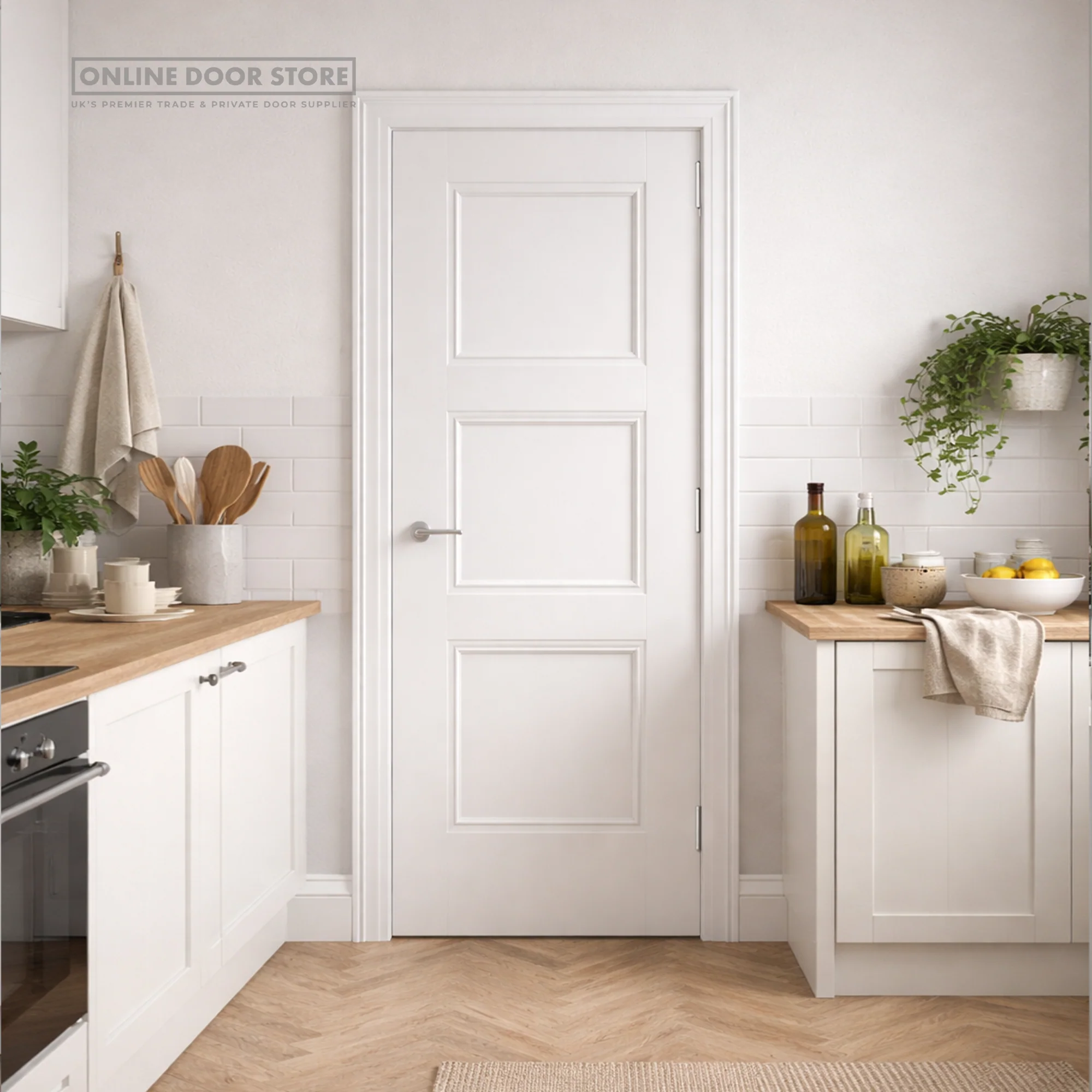 JB Kind Catton White Primed Internal Door - Image 2