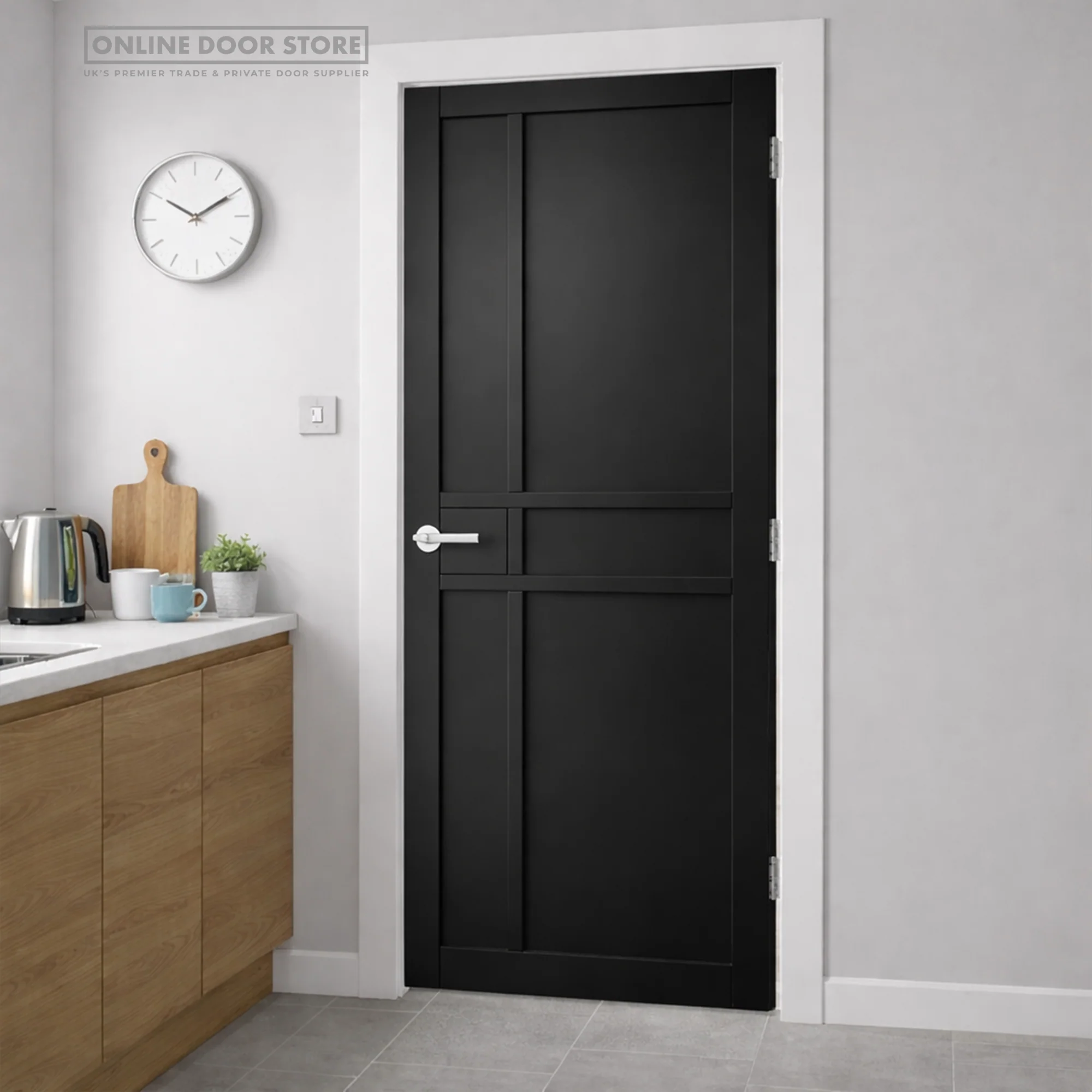 JB Kind City Black Internal Door - Image 2