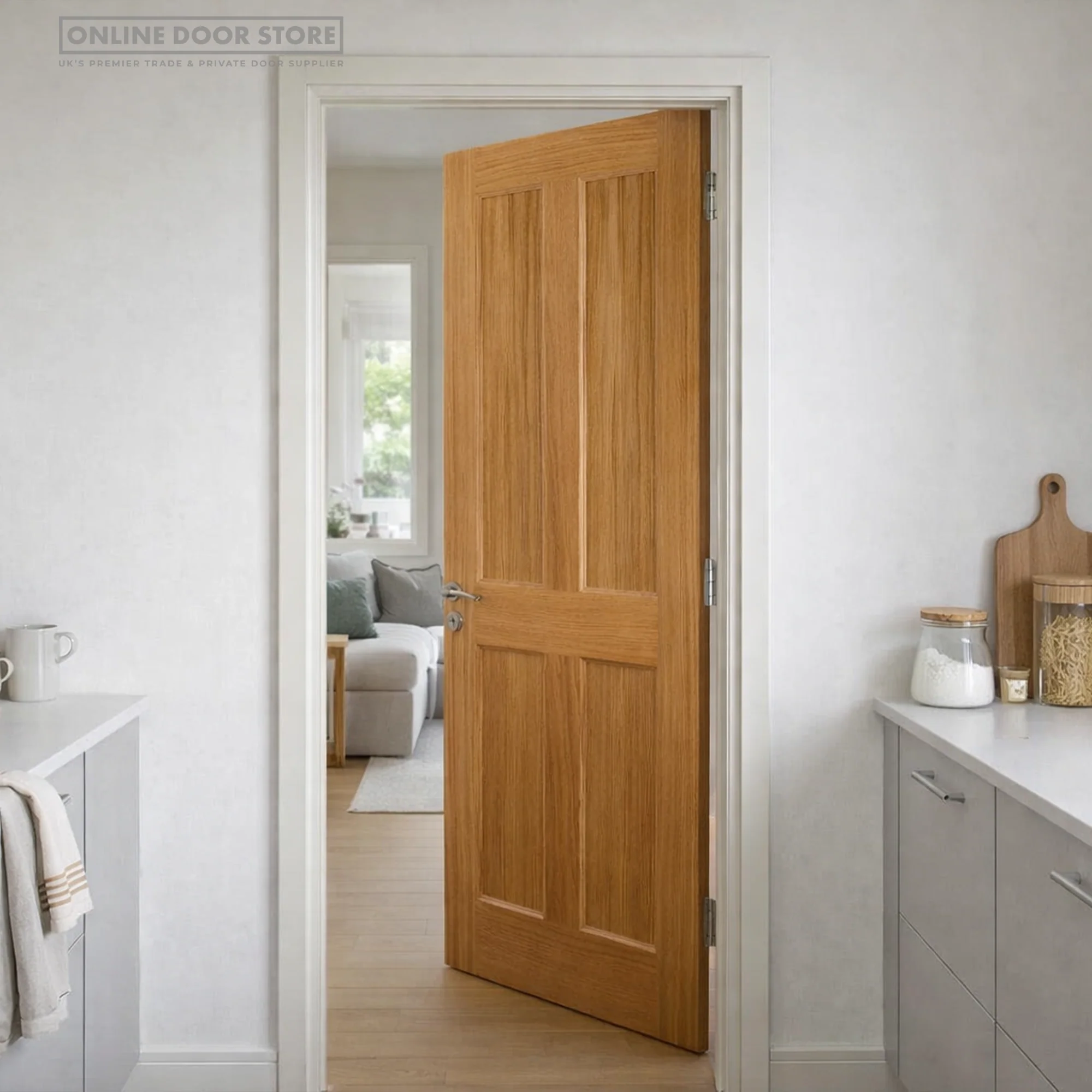 JB Kind Derwent Oak Internal Door - Image 2