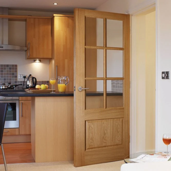 JB Kind Dove Oak Internal Glazed Door - Image 3