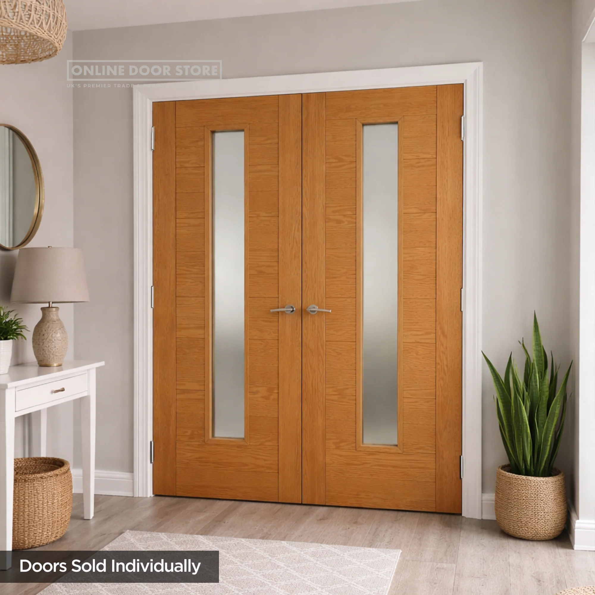 JB Kind Emral Oak Clear Internal Glazed Door - Image 3