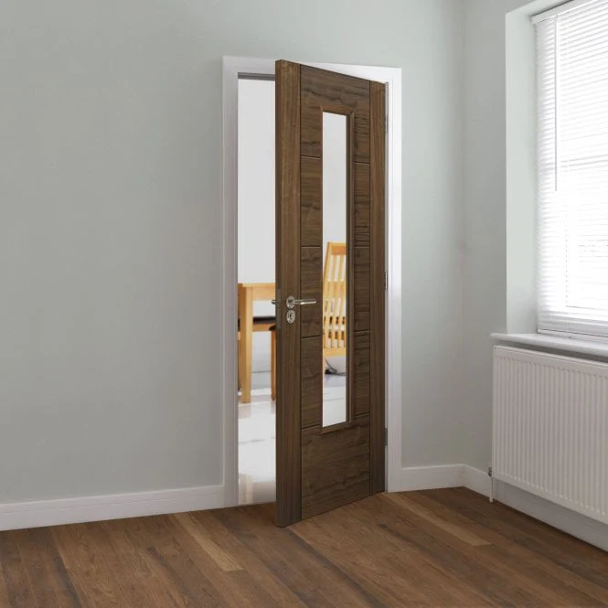 JB Kind Emral Walnut Clear Internal Glazed Door - Image 3