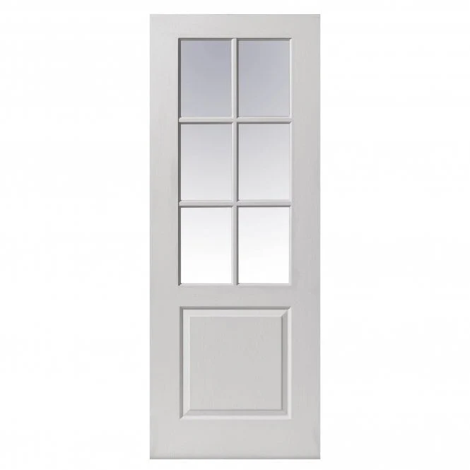 JB Kind Faro White Primed Clear Internal Glazed Door