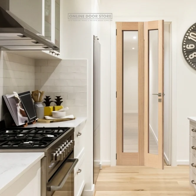 JB Kind Fuji Oak Glazed Bi-fold Door - Image 3