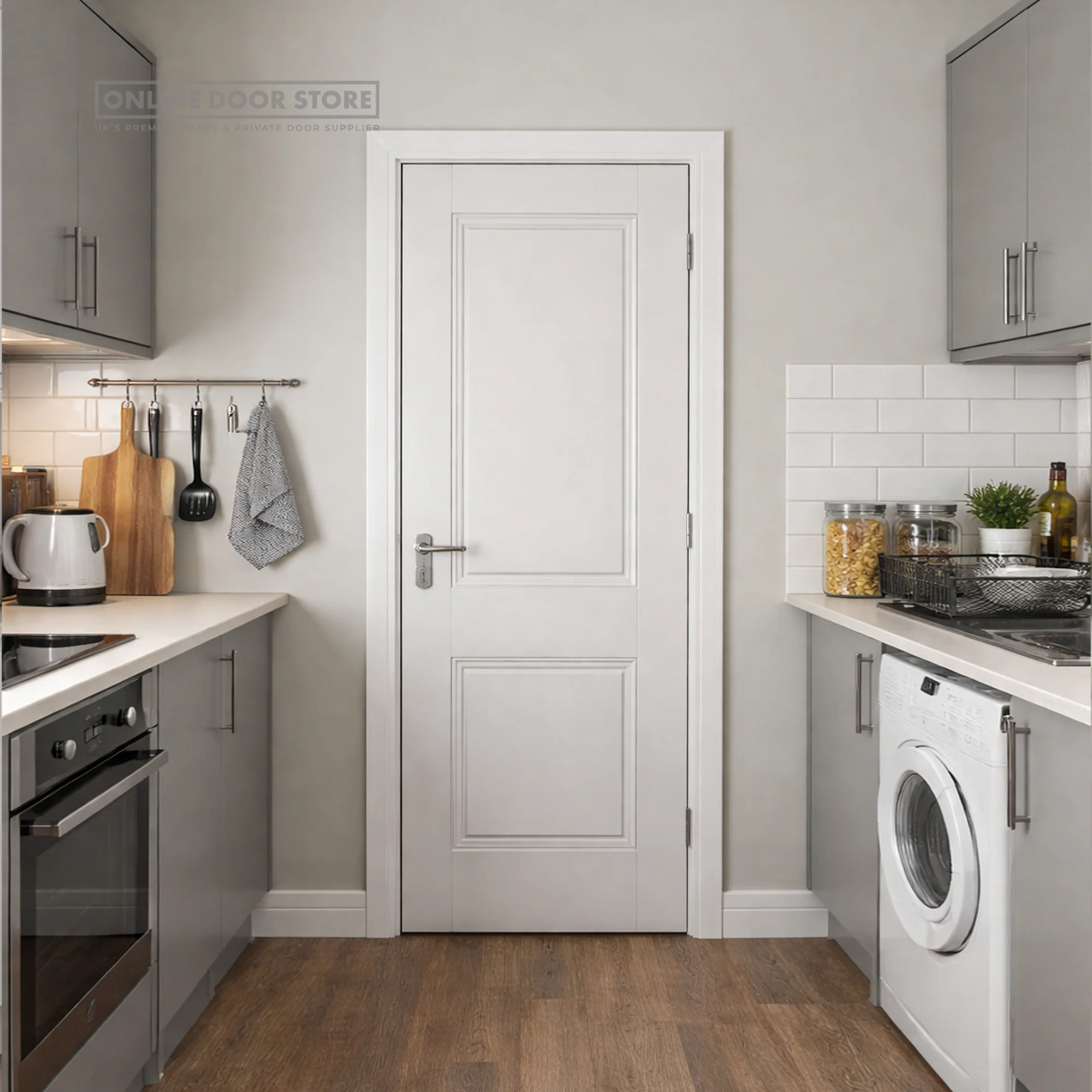 JB Kind Hardwick White Primed Internal FD30 Fire Door - Image 2