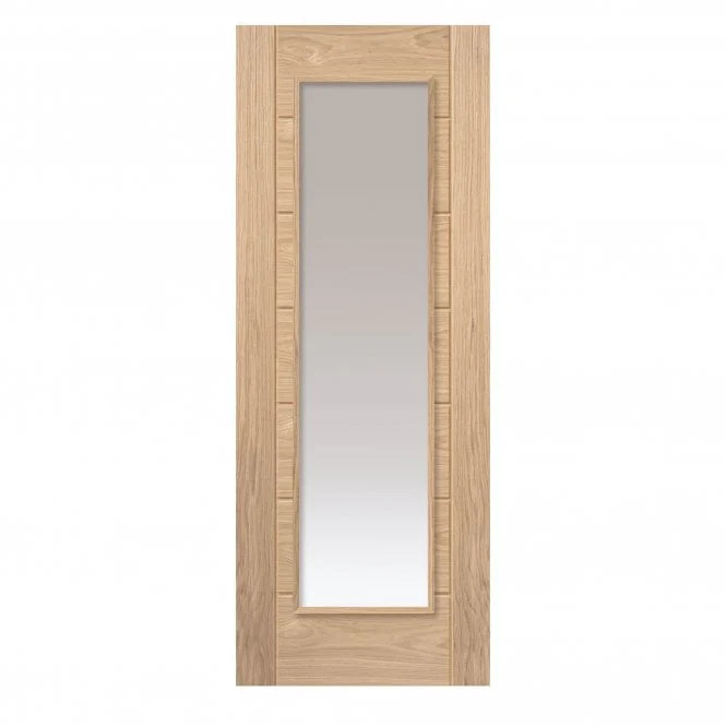 JB Kind Palomino Oak Clear Internal Glazed Door