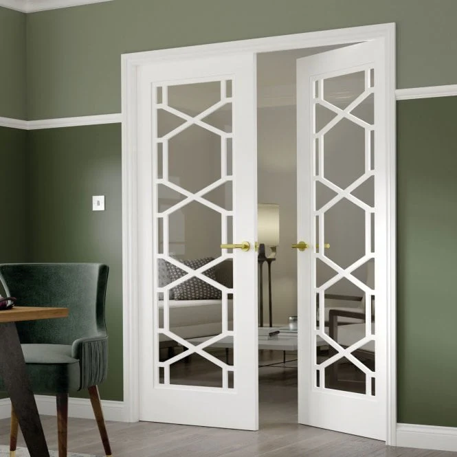 JB Kind Quartz White Clear Internal Glazed Door - Image 3