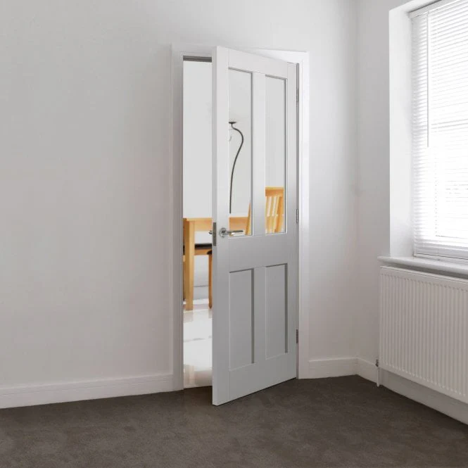 JB Kind Rushmore White Clear Internal Glazed Door - Image 3