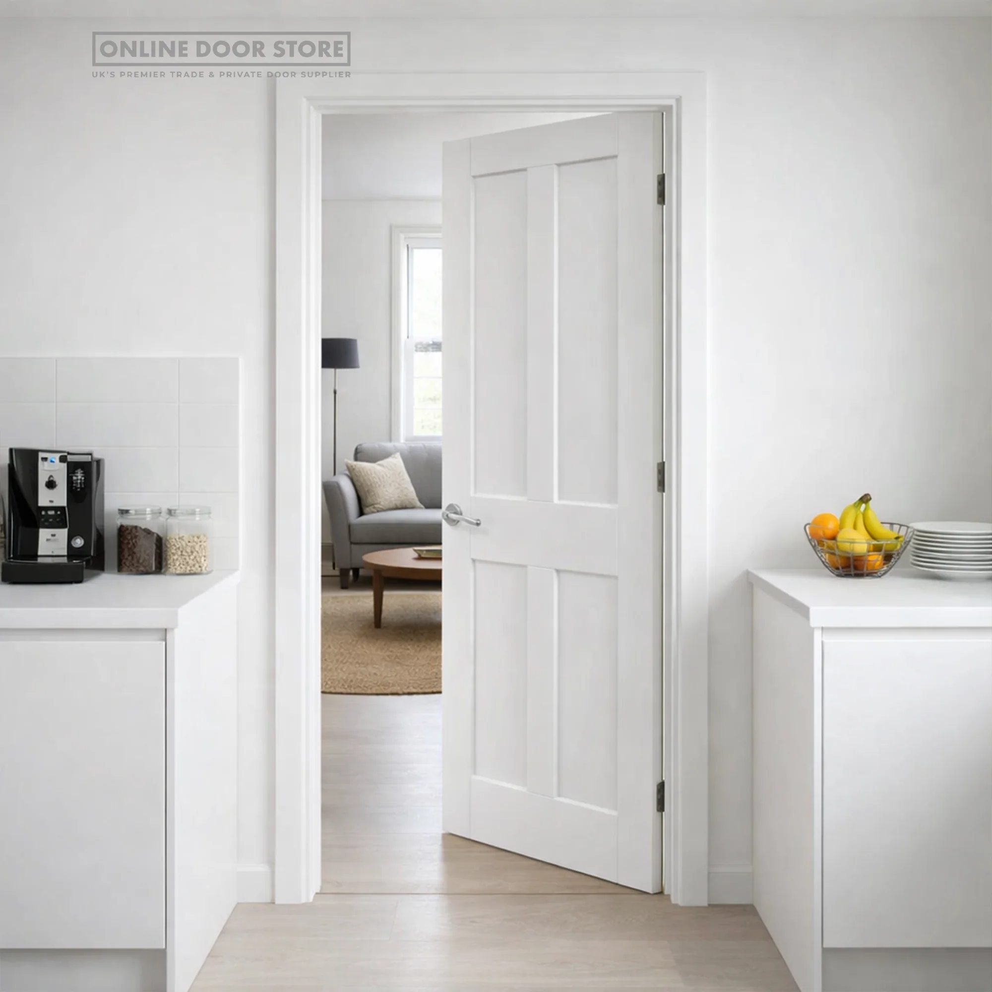 JB Kind Rushmore White Primed Internal Door - Image 2