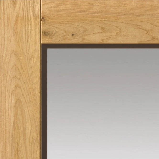 JB Kind Rustic Oak DX Internal Glazed Door - Image 4