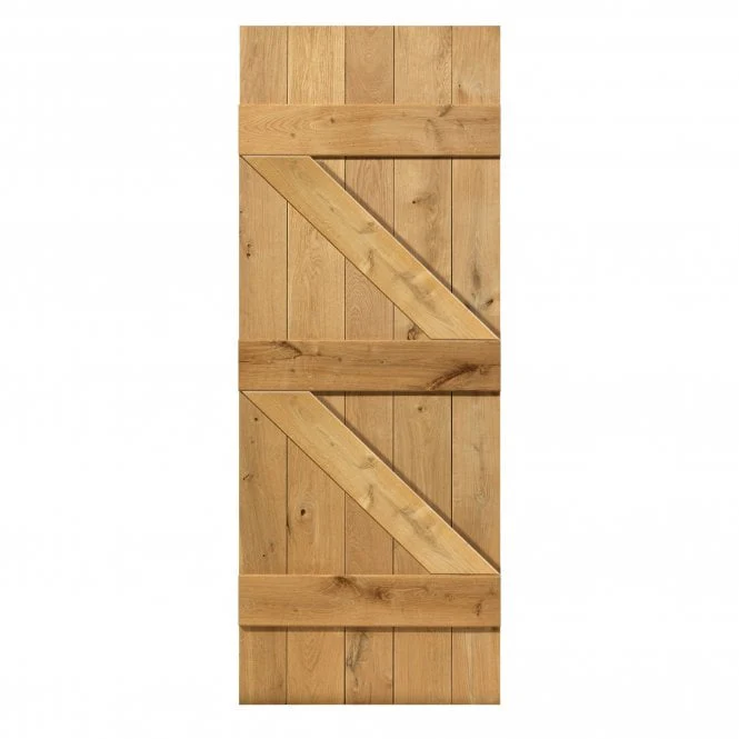 JB Kind Rustic Oak Ledged Internal Door - Image 4