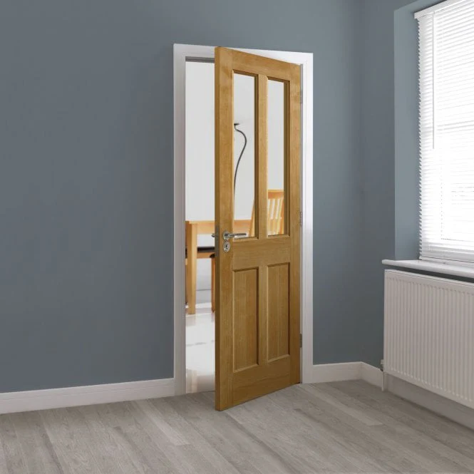 JB Kind Severn Unfinished Oak Internal Glazed Door - Image 2