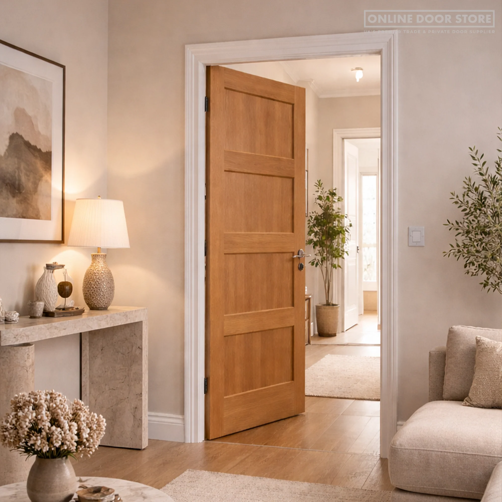 JB Kind Snowdon Oak Internal FD30 Fire Door - Image 2