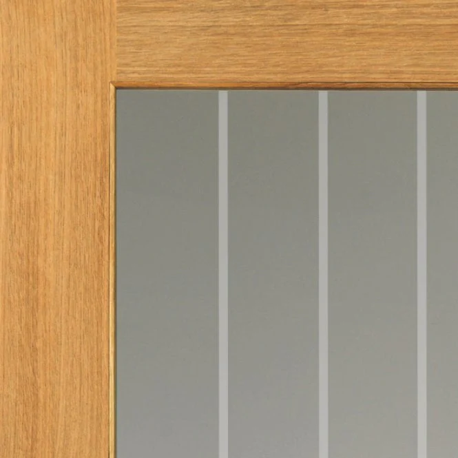 JB Kind Thames Oak One Light Clear Glazed Finished Internal Door - Image 4