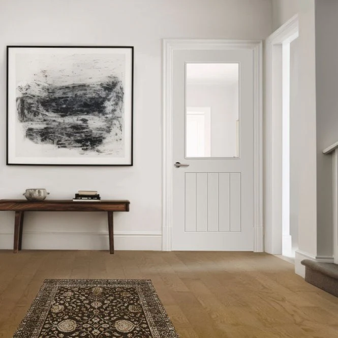 JB Kind Thames White 1/2 Light Clear Glazed Door - Image 3