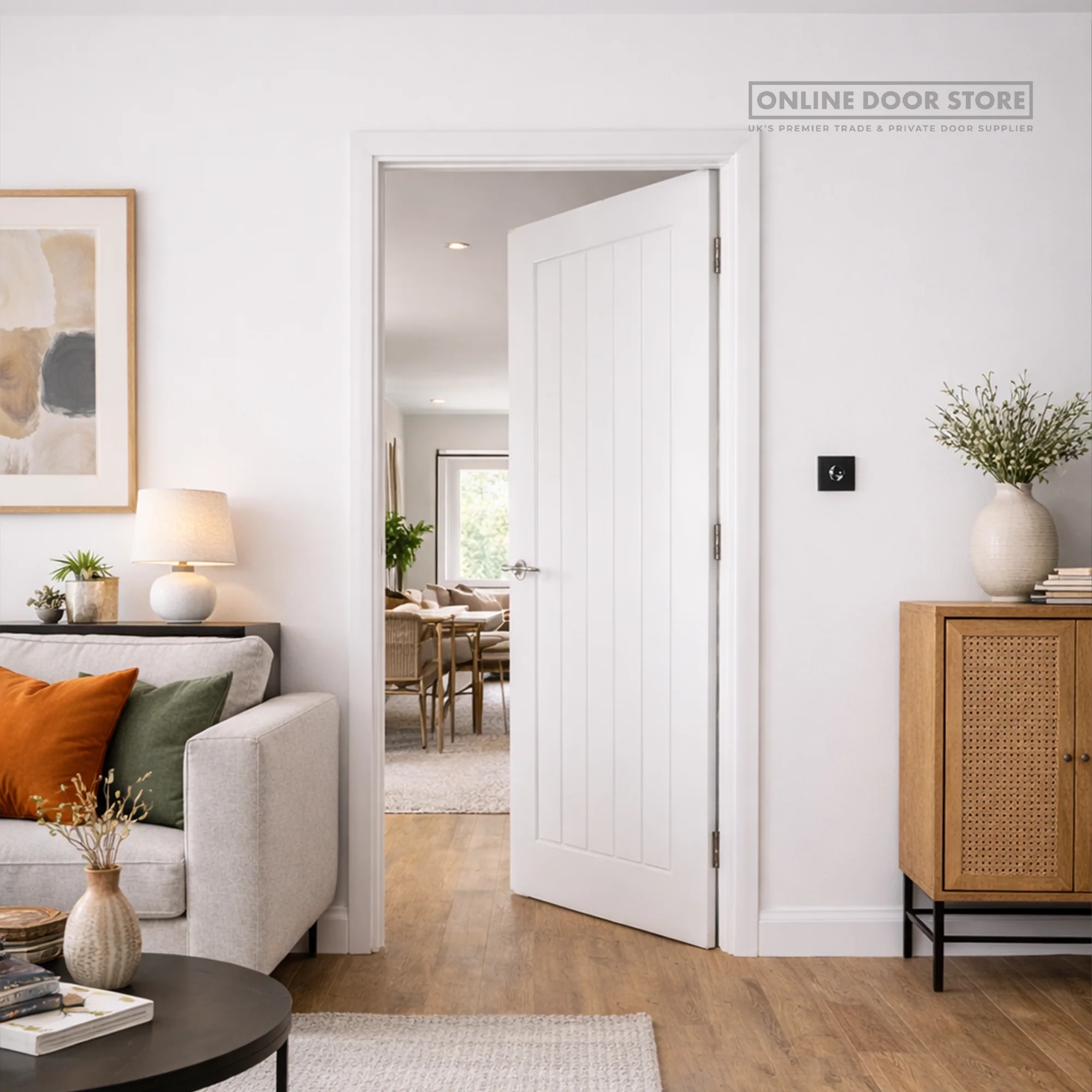 JB Kind Thames White FD30 Fire Door - Image 2