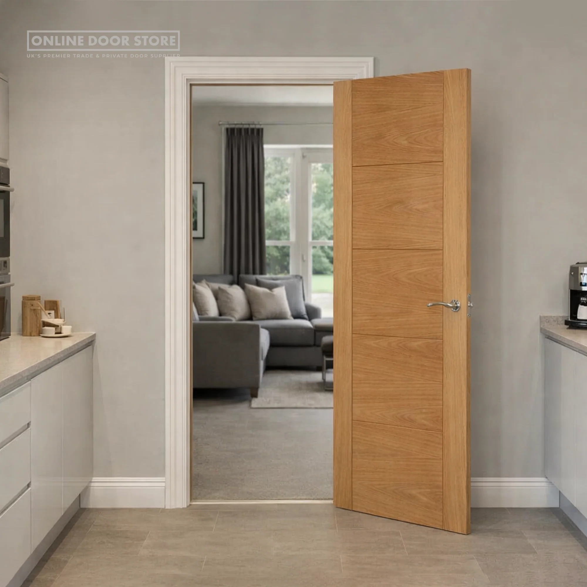 JB Kind Tigris Oak Internal FD30 Fire Door - Image 2