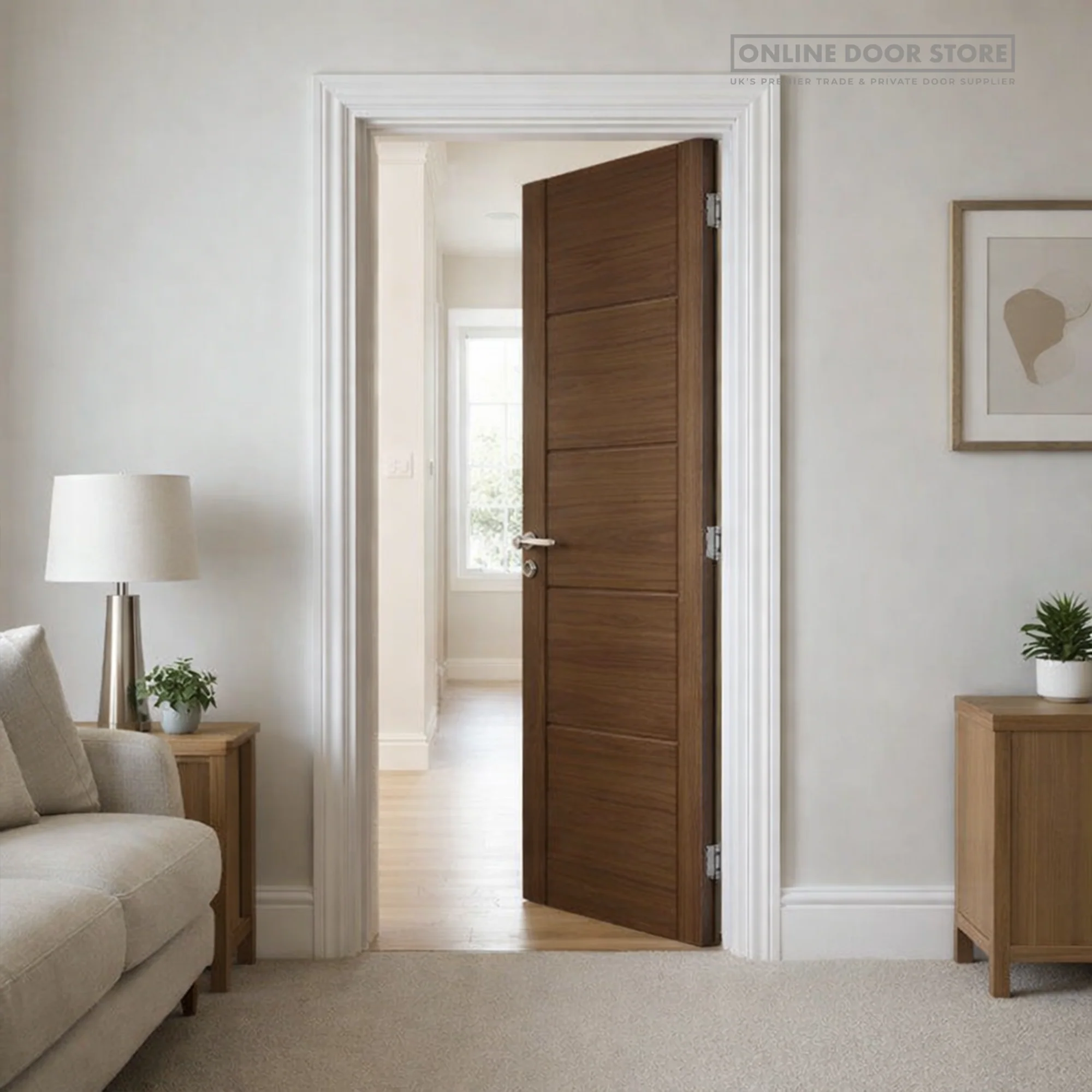JB Kind Tigris Walnut Internal FD30 Fire Door - Image 2