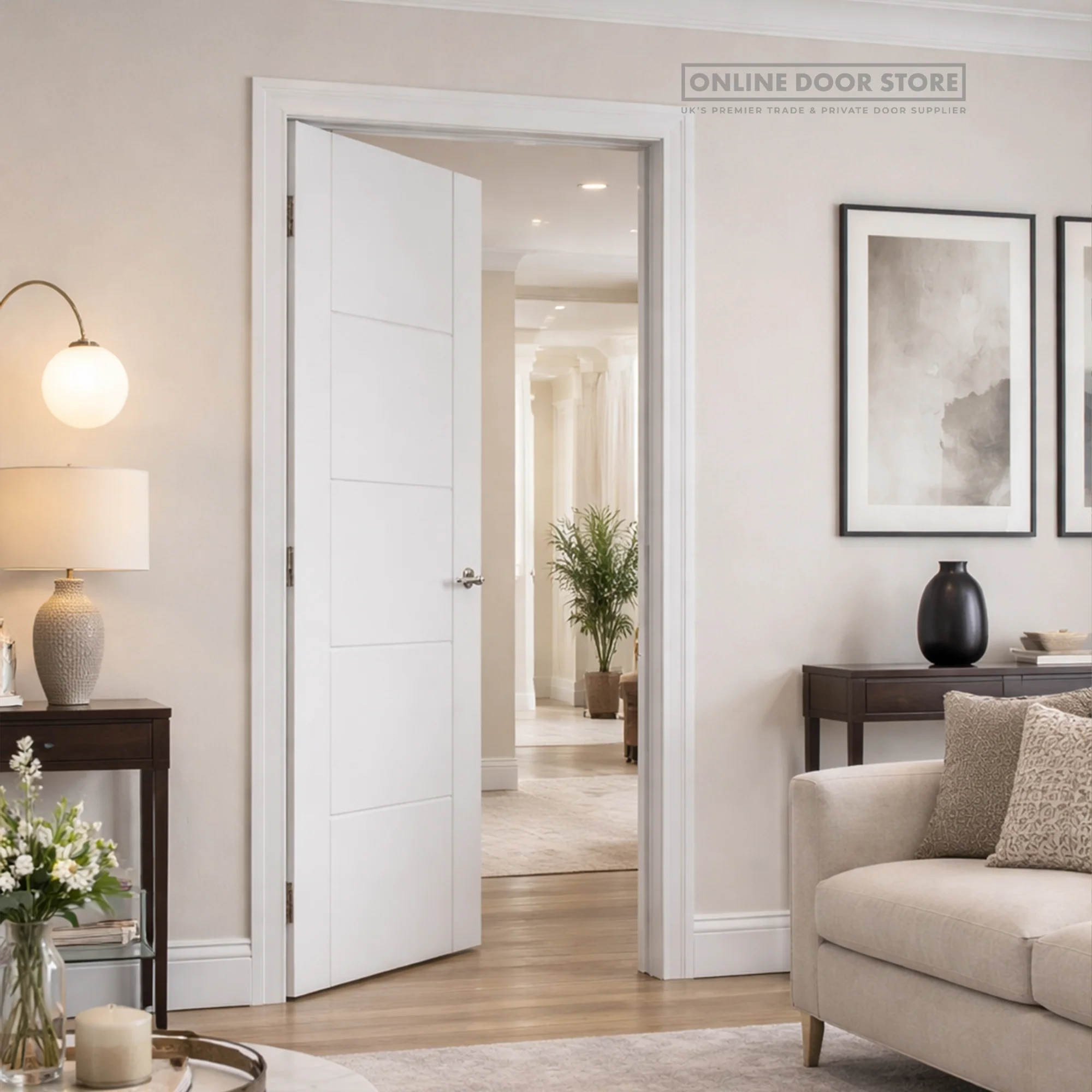 JB Kind Tigris White Internal Door - Image 2