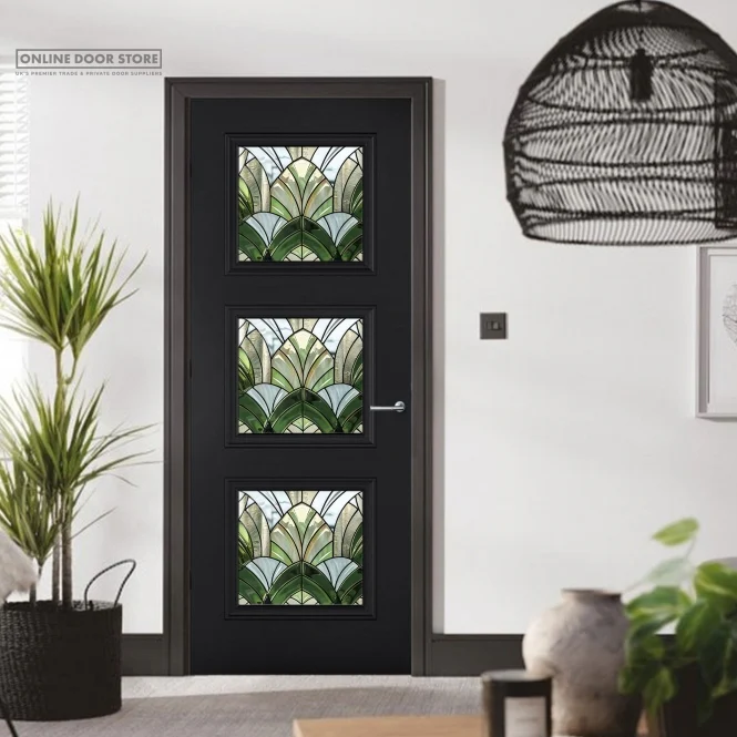 LPD Black Amsterdam 3-light Internal Glazed Door - Image 3