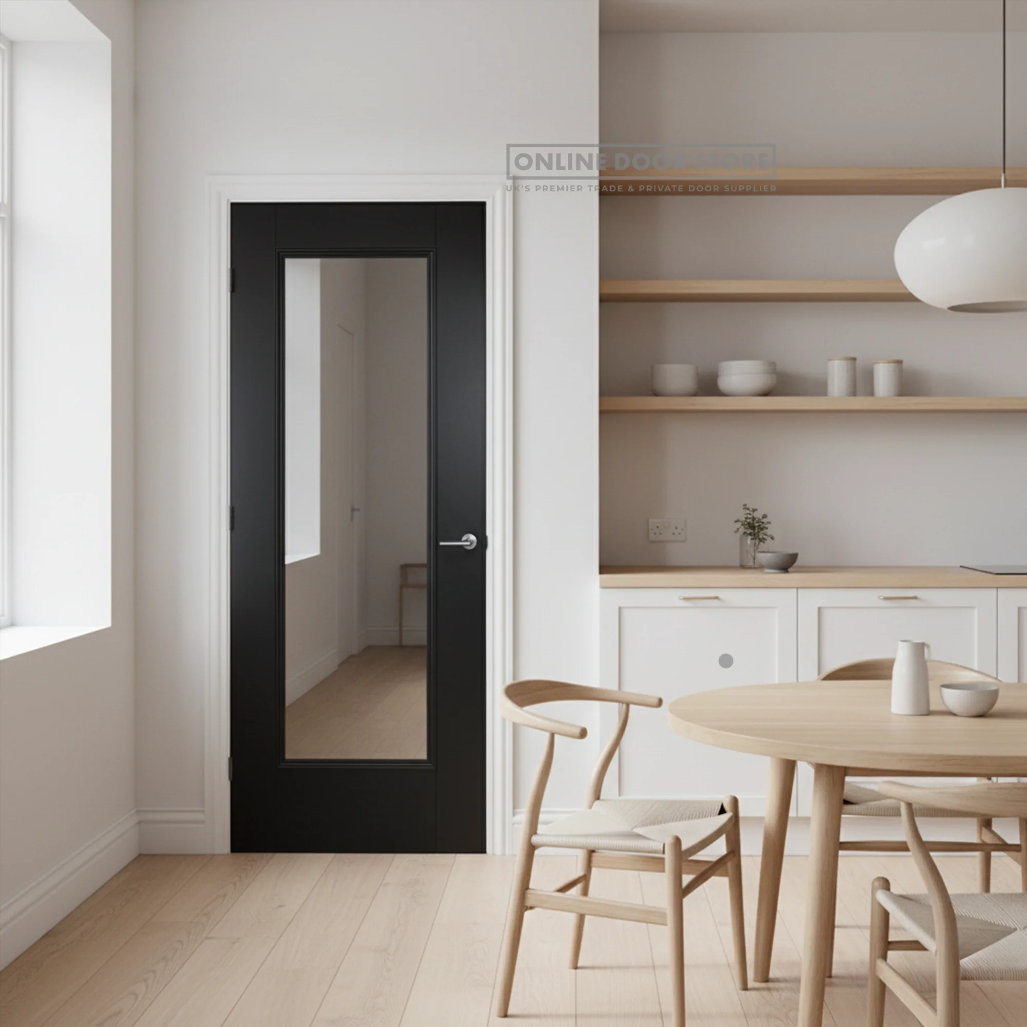 LPD Black Eindhoven 1-Light Internal Glazed Door - Image 2