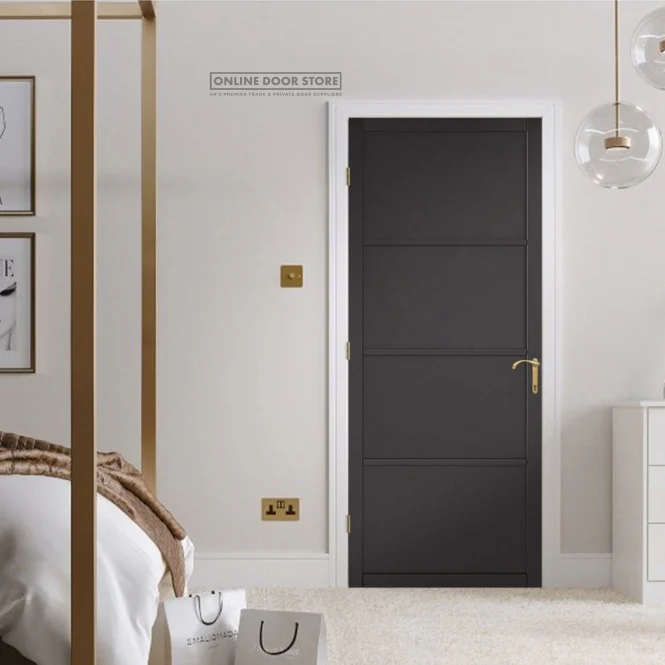LPD Black Soho 4-Panel Internal Door - Image 3