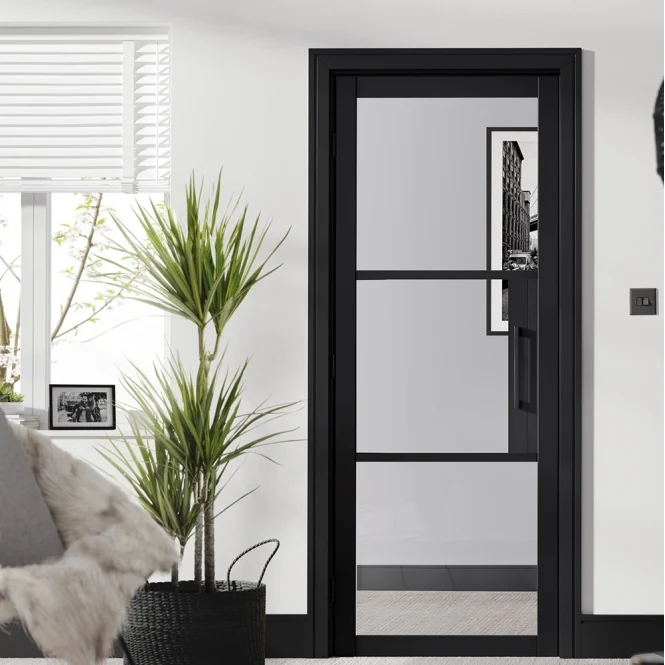 LPD Black Tribeca 3L Clear Internal Glazed Door - Image 3