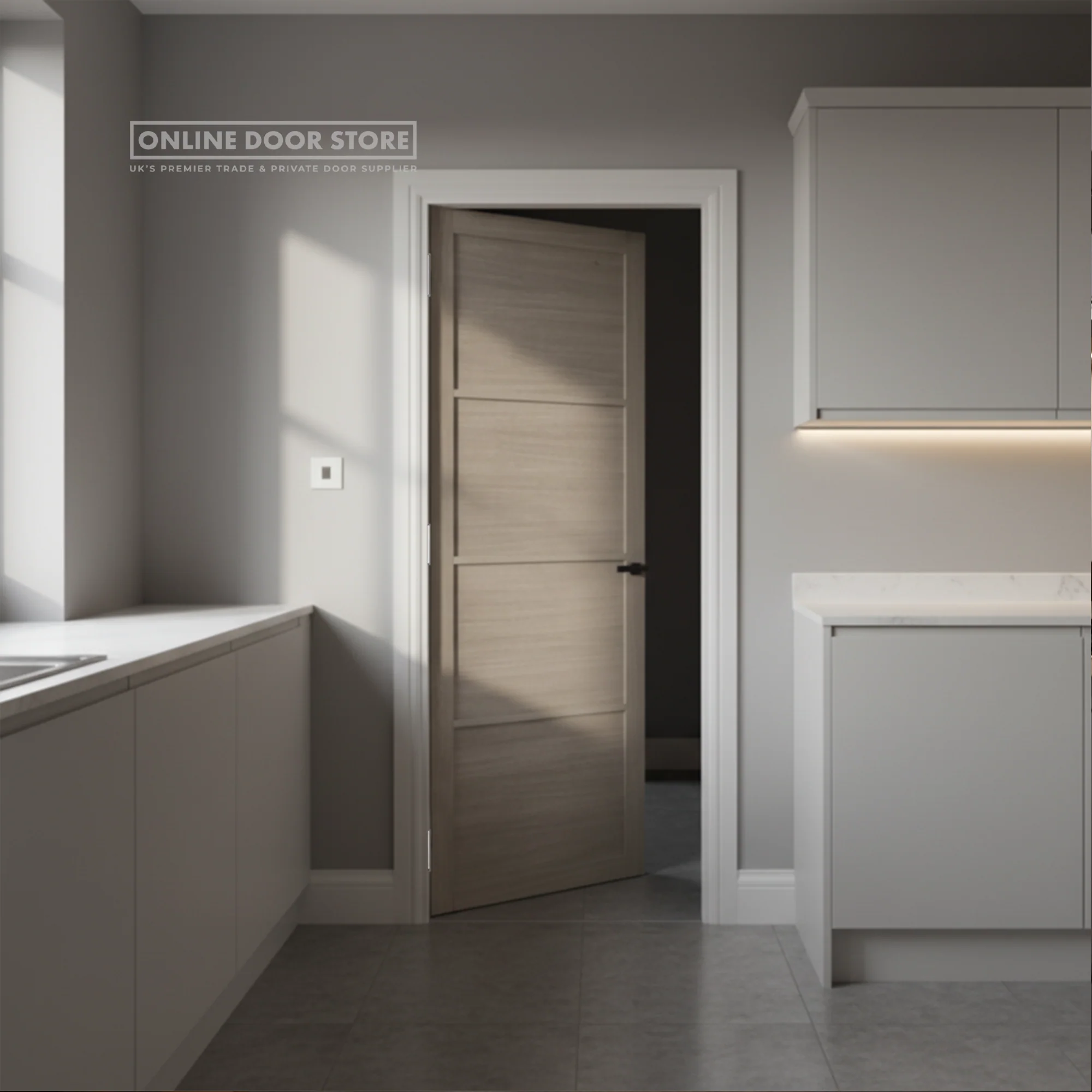 LPD Blonde Oak Soho 4-Panel Internal Door - Image 2