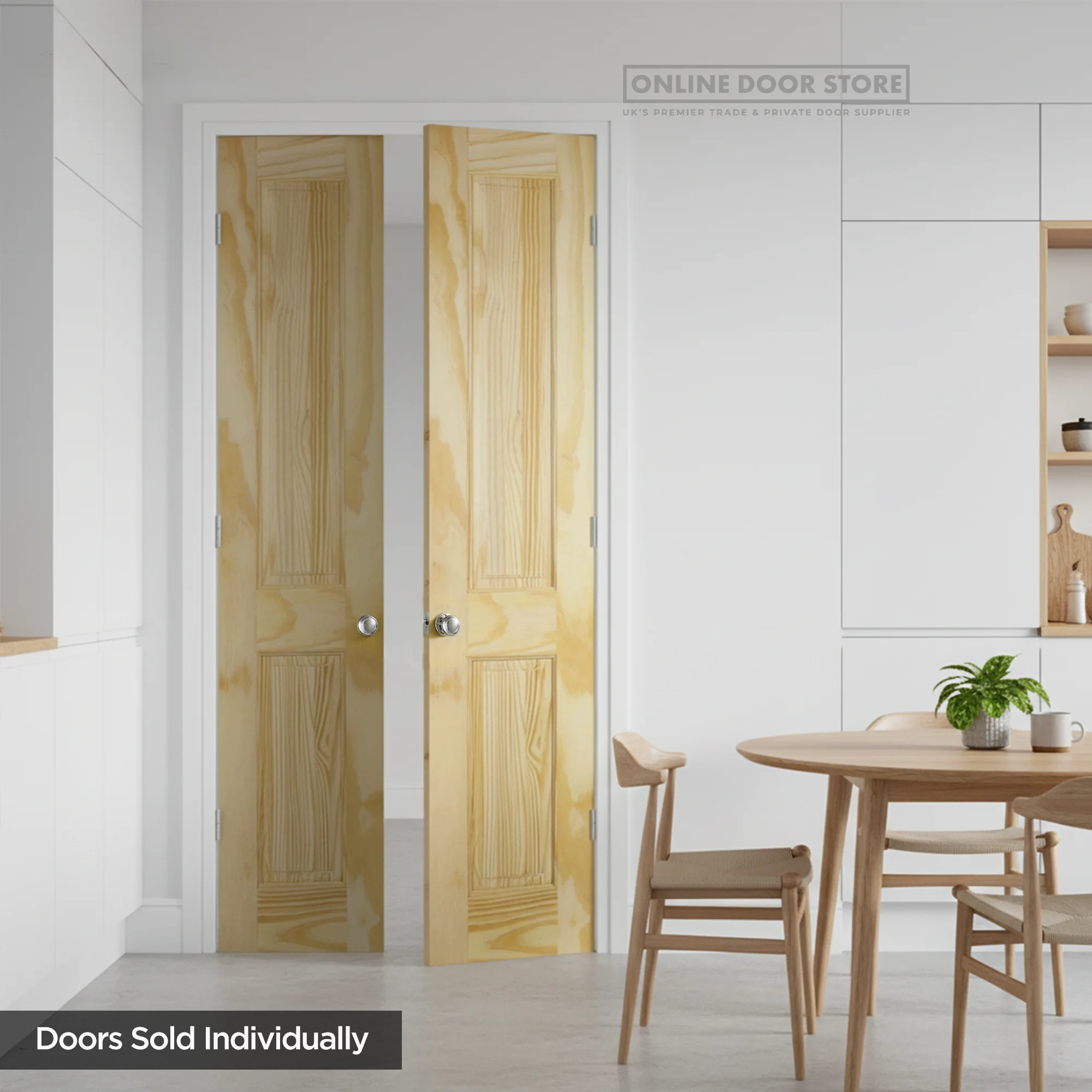 LPD Clear Pine 2-Panel Half Door - Image 3