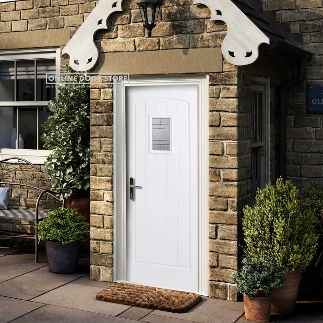 LPD GRP Cottage White External Glazed Door 1L - Image 3