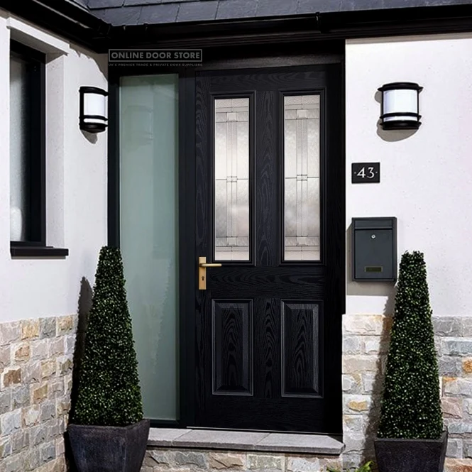 LPD GRP Malton Black External Glazed Door 2L - Image 3