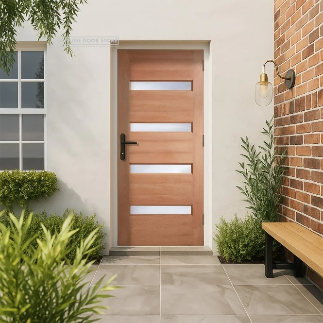LPD Hardwood Balham Frosted Glazed External Door - Image 3