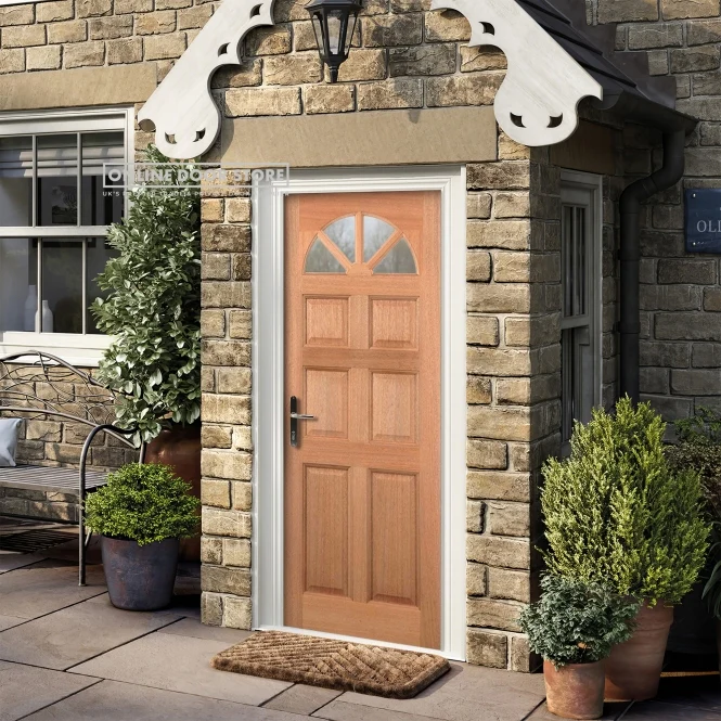 LPD Hardwood Carolina 6-Panel Dowelled Unglazed External Door - Image 3