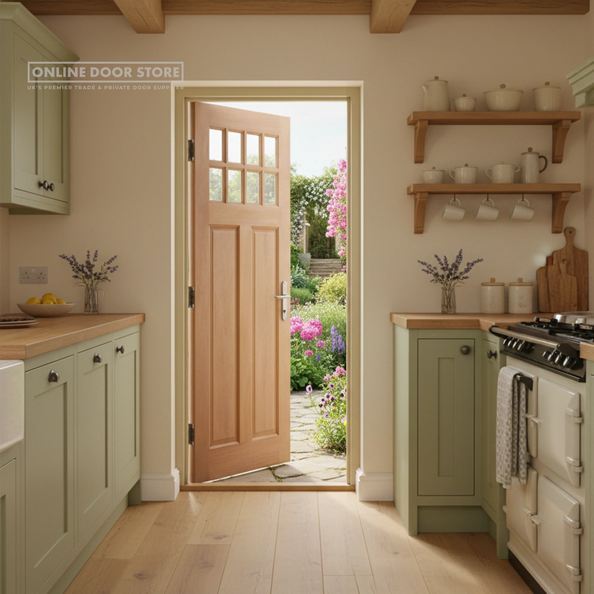 LPD Hardwood Chigwell Clear Glazed External Door - Image 2