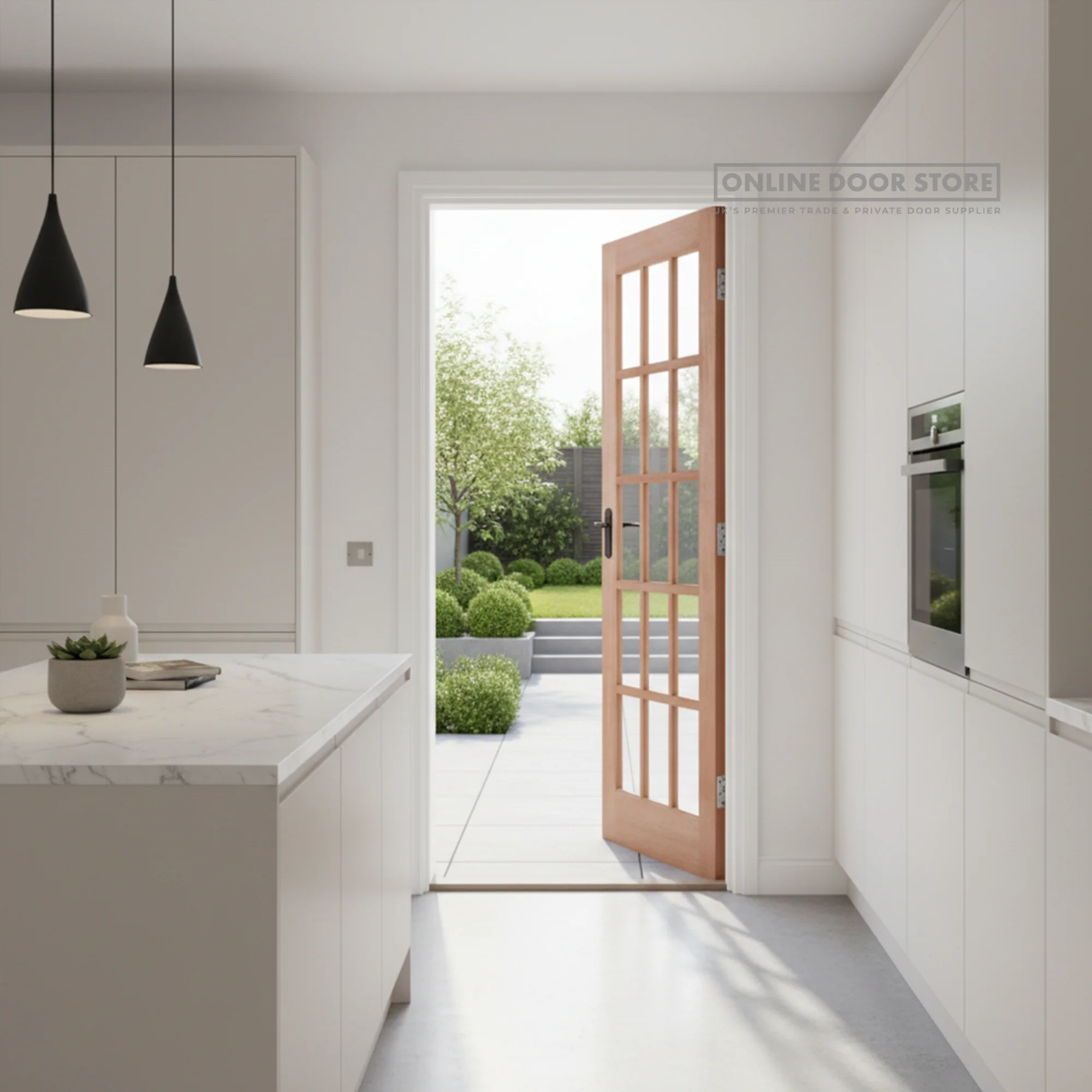 LPD Hardwood SA 15L M&T Clear Glazed External Door - Image 2