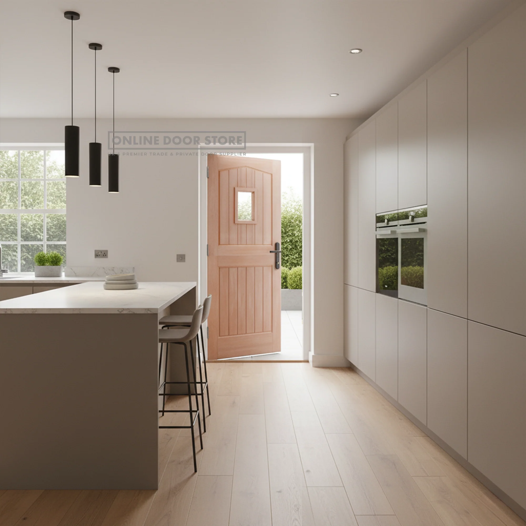 LPD Hardwood Stable 1L M&T Unglazed External Door - Image 2