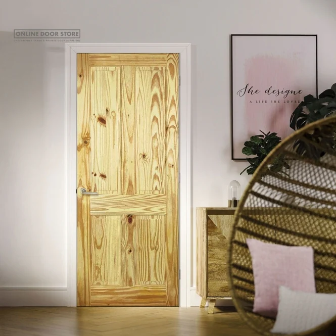 LPD Knotty Pine 4-Panel Internal Door - Image 4