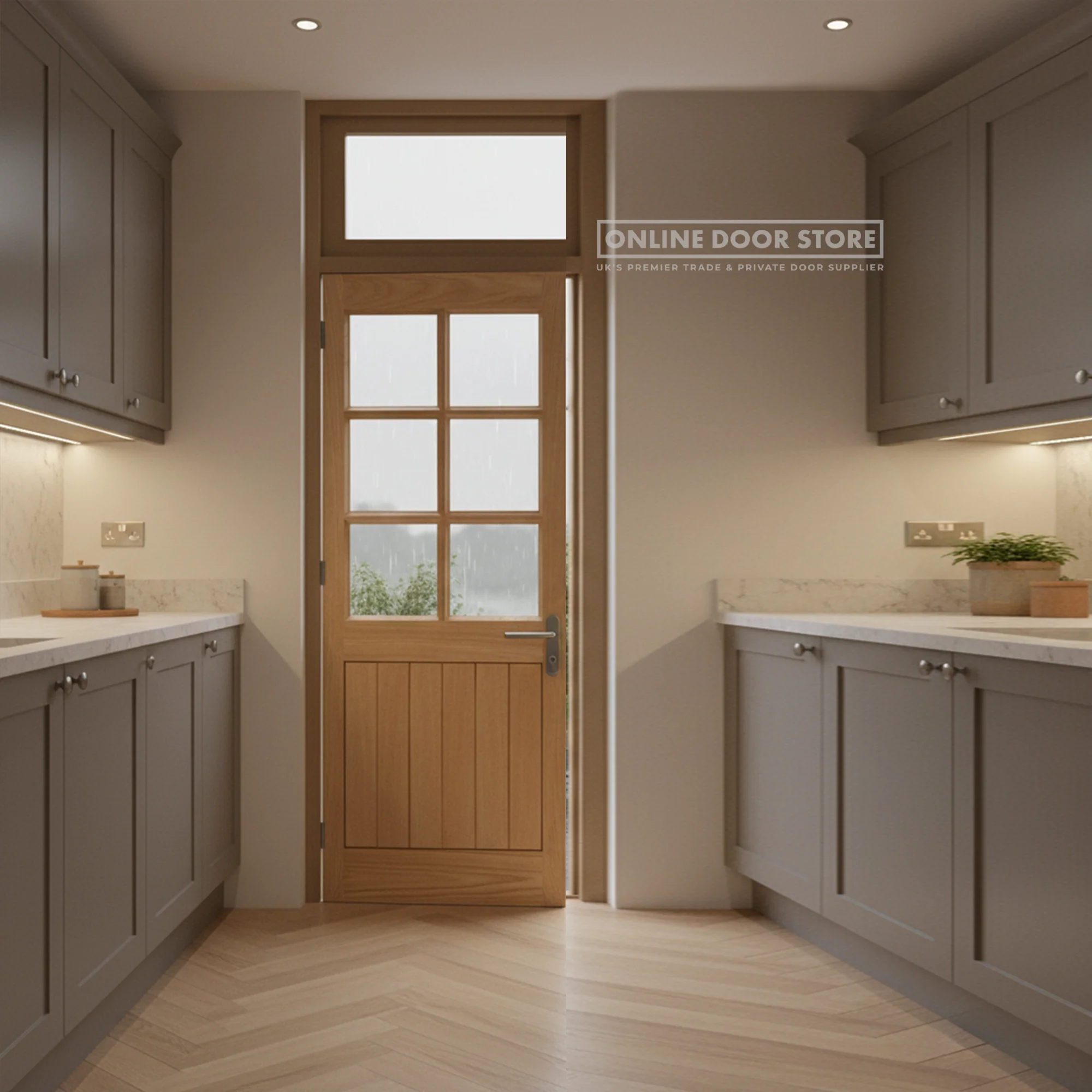 LPD Oak Cottage External Glazed Door 6L - Image 2