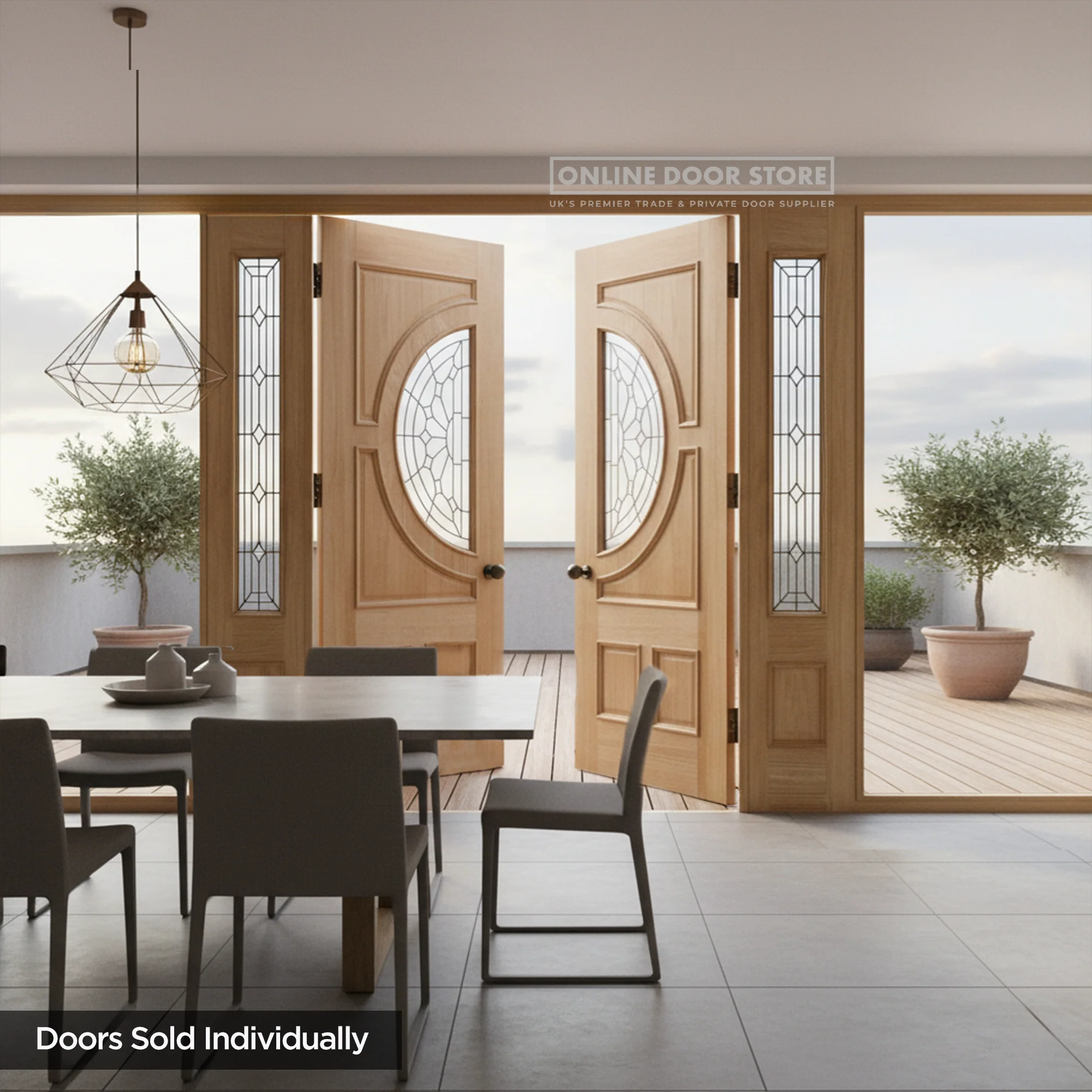 LPD Oak Empress External Glazed Door - Image 3