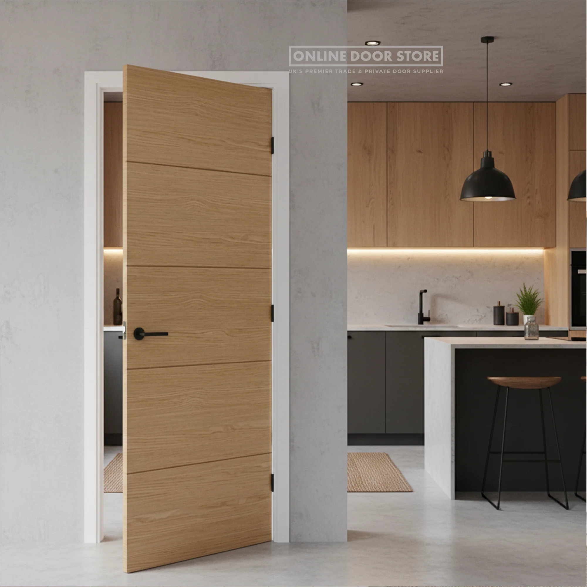 LPD Oak Lille FD30 Fire Door - Image 2