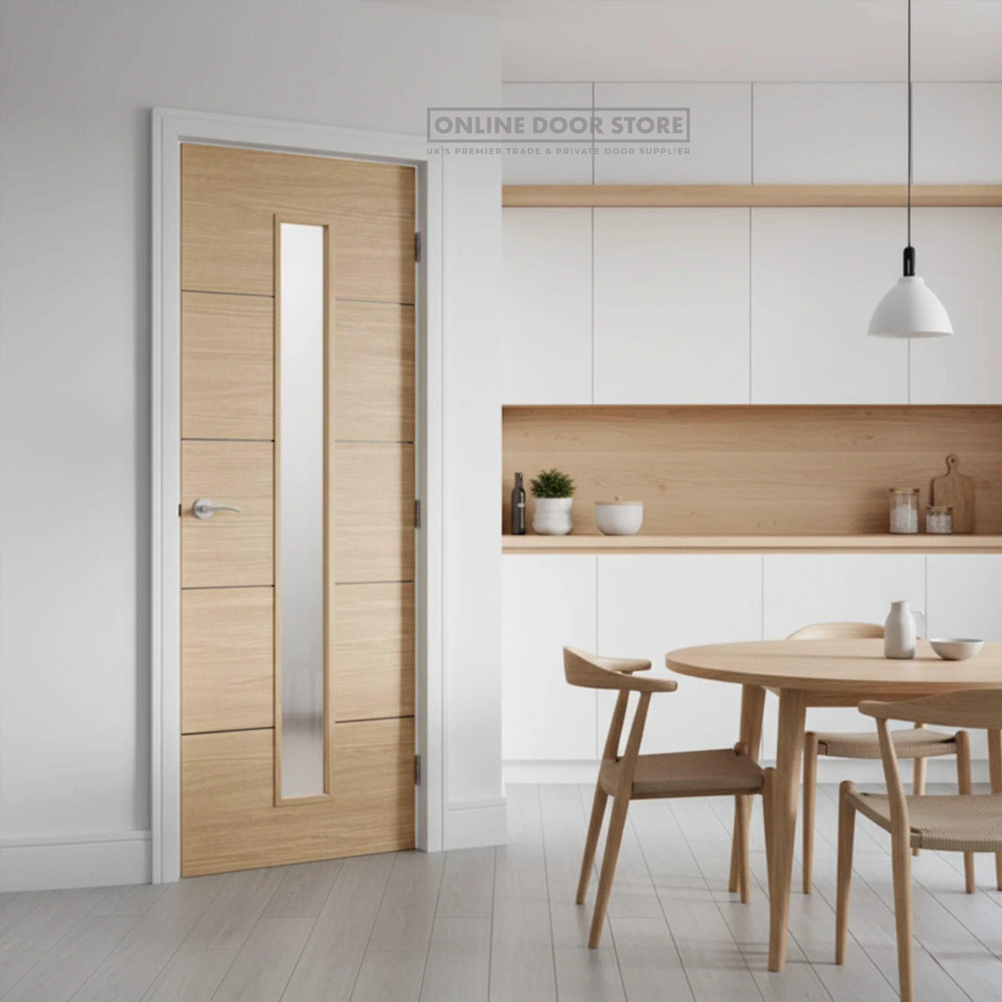 LPD Oak Lille Internal Glazed Door 1L - Image 2