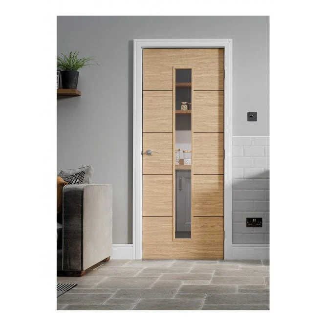 LPD Oak Lille Internal Glazed Door 1L - Image 3