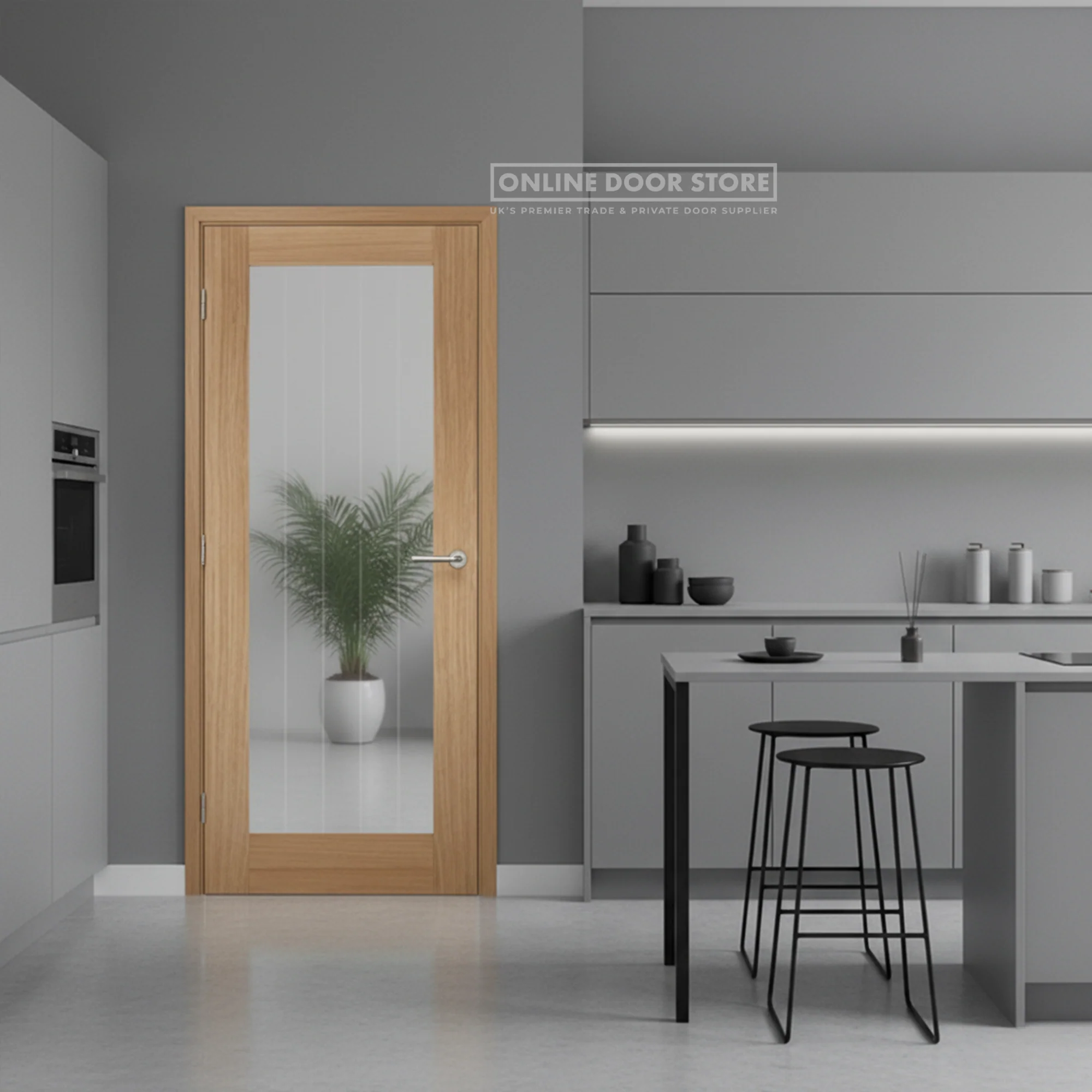 LPD Oak Mexicano Pattern 10 Internal Glazed Door - Image 2
