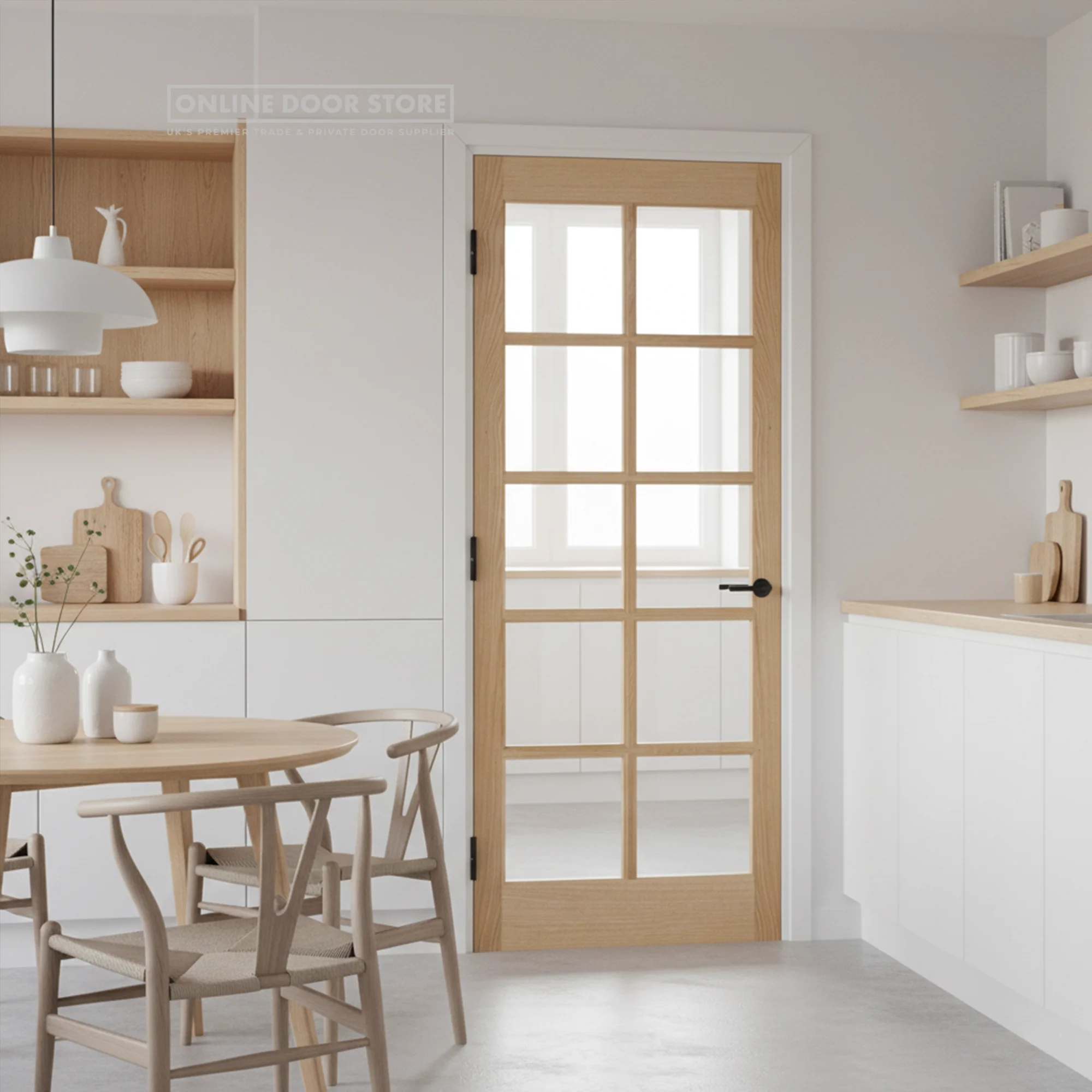 LPD Oak SA Internal Glazed Door 10L - Image 2