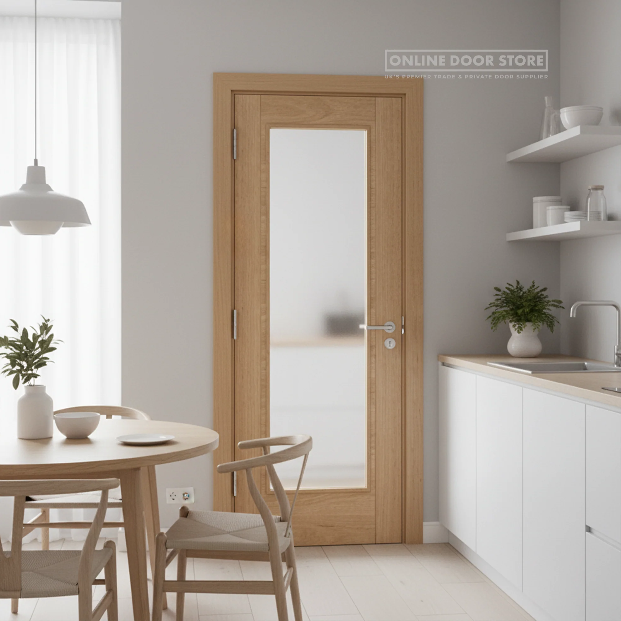 LPD Oak Vancouver 1 Light Internal Glazed Door - Image 2