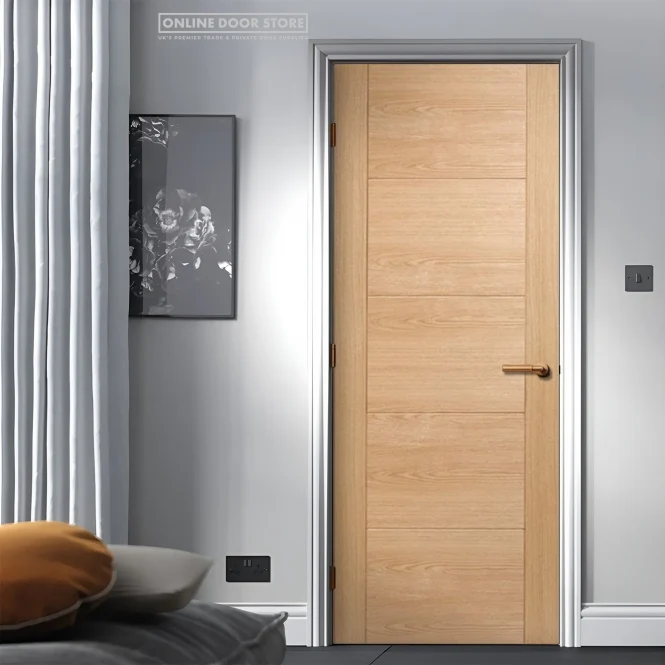 LPD Oak Vancouver 5P Pre-Finished FD60 Fire Door - Image 3